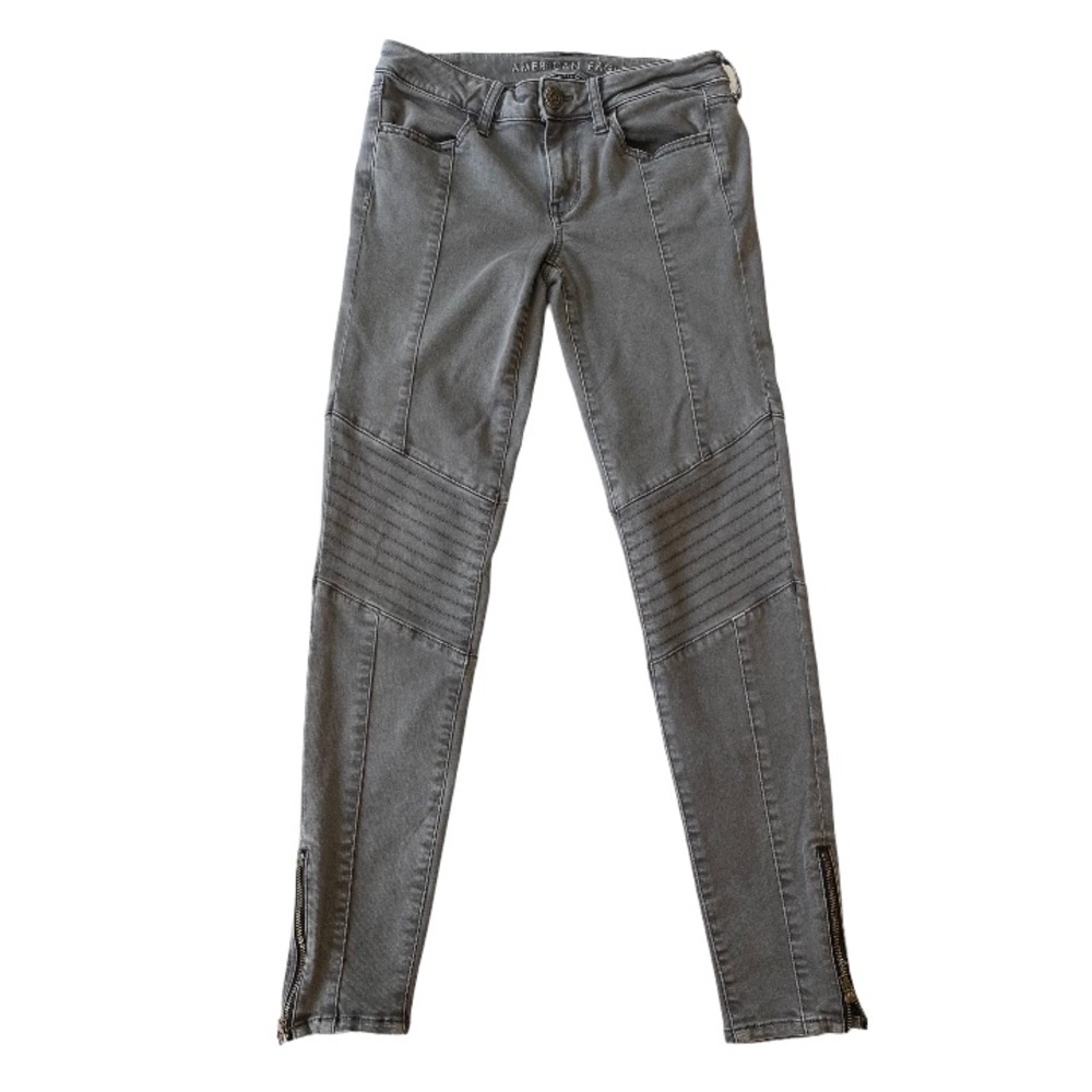 American Eagle Grey Moto Jegging